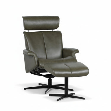 MATISSE Full Leather Pedestal Chair