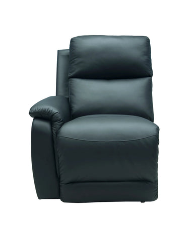 Black recliner chair on a white background