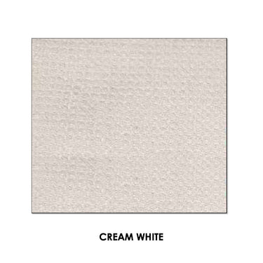 Cream white fabric swatch for sofa upholstery, textured light weave