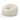 Cream fabric bean bag with curved top seam and side pocket panel, includes small tag