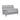 2-seater sofa in steel grey fabric, padded arms, two seat cushions, black legs.
