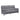 3-seater fabric sofa, steel grey, rolled arms and cushioned backrest