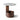 Round grey stone side table with cylindrical wood base