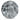 Round grey marble tabletop with natural stone speckling and veining