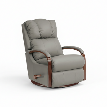 HARBOR TOWN All Leather Swivel Glider-Rocker Recliner (8016659710179)