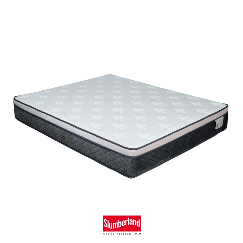 Slumberland VITALIZE ESSENCE mattress with quilted light top and dark side panels