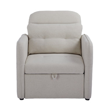Beige recliner chair on a white background