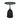 RAVEN side table with round dark tabletop and flared pedestal stand