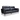 RICO 3-seater sofa in dark gray, padded arms and panelled seat cushions