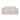 Ivory 2-seater sofa with curved arms, tufted seat cushions, and black tapered legs