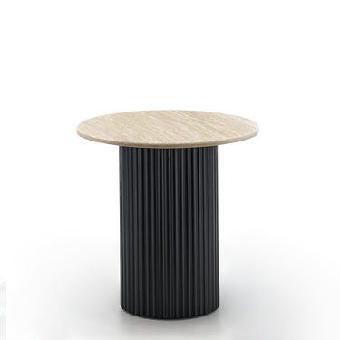 TRAVERTINE SIDE TABLE