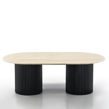 TRAVERTINE CENTER TABLE