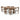 Wooden dining set with rectangular table and six cushioned chairs